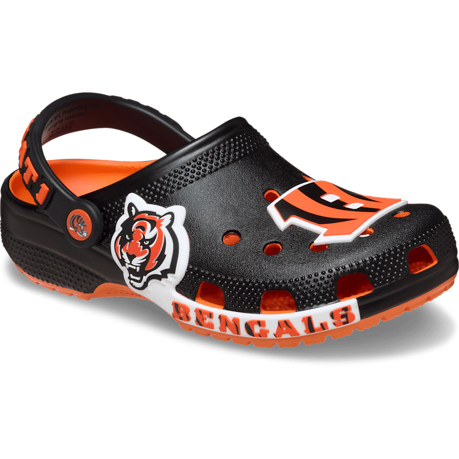 Multi Kids' NFL Cincinnati Bengals Graphic Classic Clog - Angle - Crocs