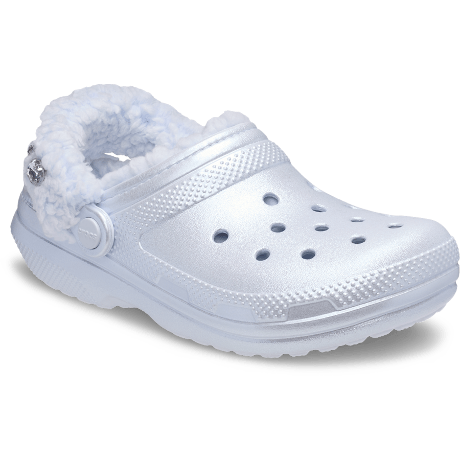 Colour Classic Fleece Lined Metallic Gems Clog - Angle - Crocs