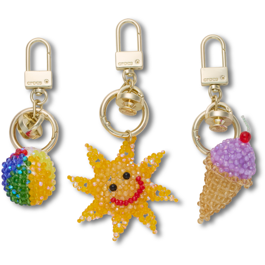 Multi Susan Alexandra x Crocs Beach Day Bag Charms 3 Pack - Side - Crocs