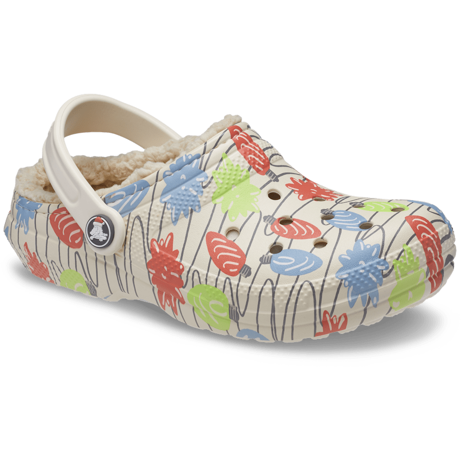 Summit White Classic Lined String Lights Clog - Angle - Crocs