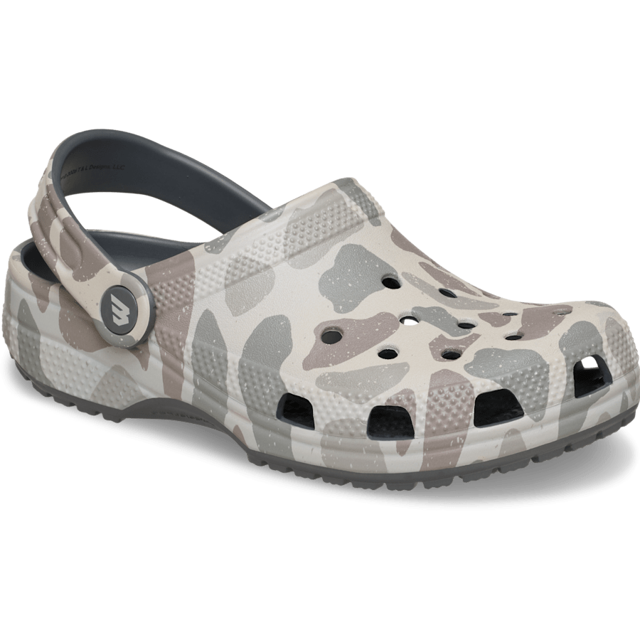 Multi Kids’ BURLEBO Deer Camo Classic Clog - Angle - Crocs