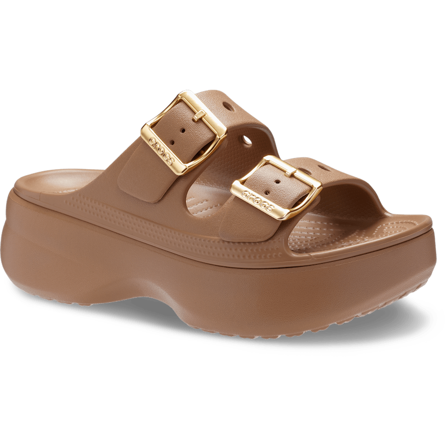 Color Women's Saturday Platform Metallic Buckle Sandal - Angle - Crocs