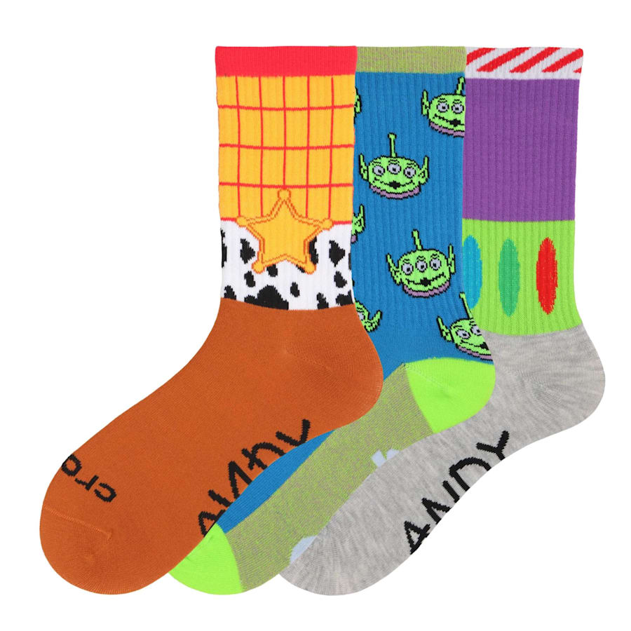 Multi Disney and Pixar's Toy Story Crocs Socks 3 Pack - Côté - Crocs