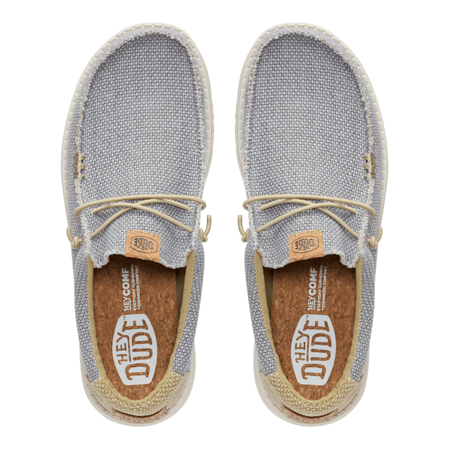 Flannel Grey/Olive Grey Wally Braided - Top - HEYDUDE