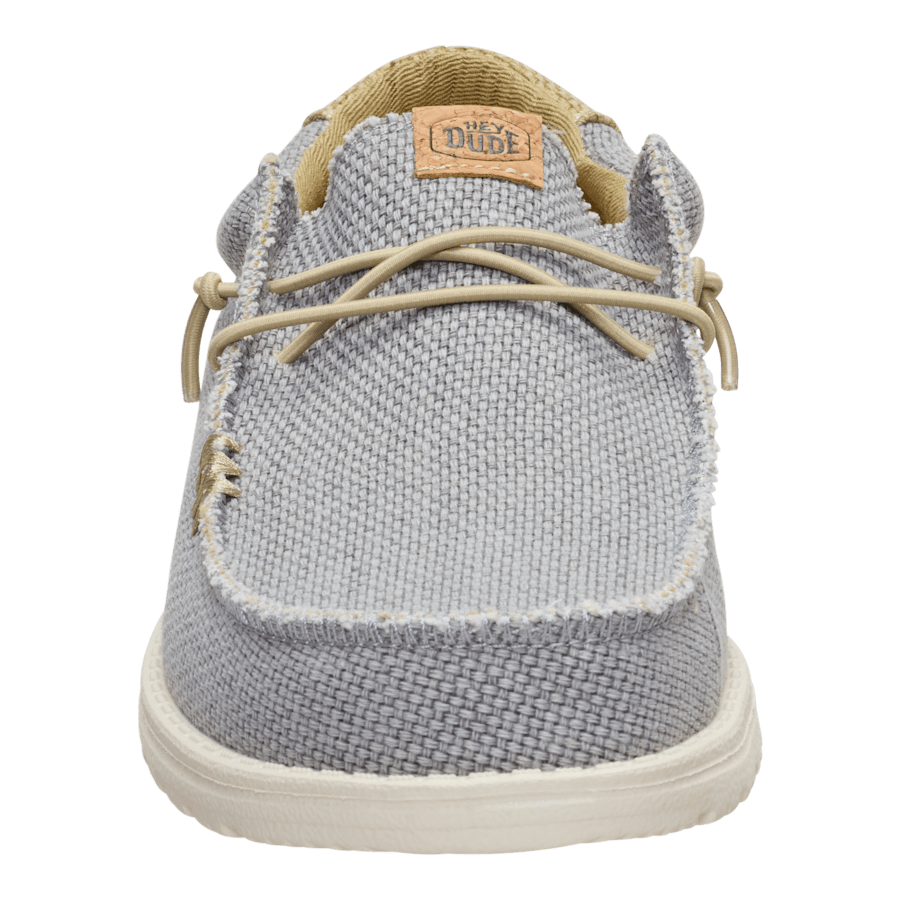 Flannel Grey/Olive Grey Wally Braided - Front - HEYDUDE