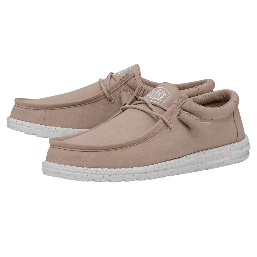 Tan Wally Slub Blk - Paire - HEYDUDE