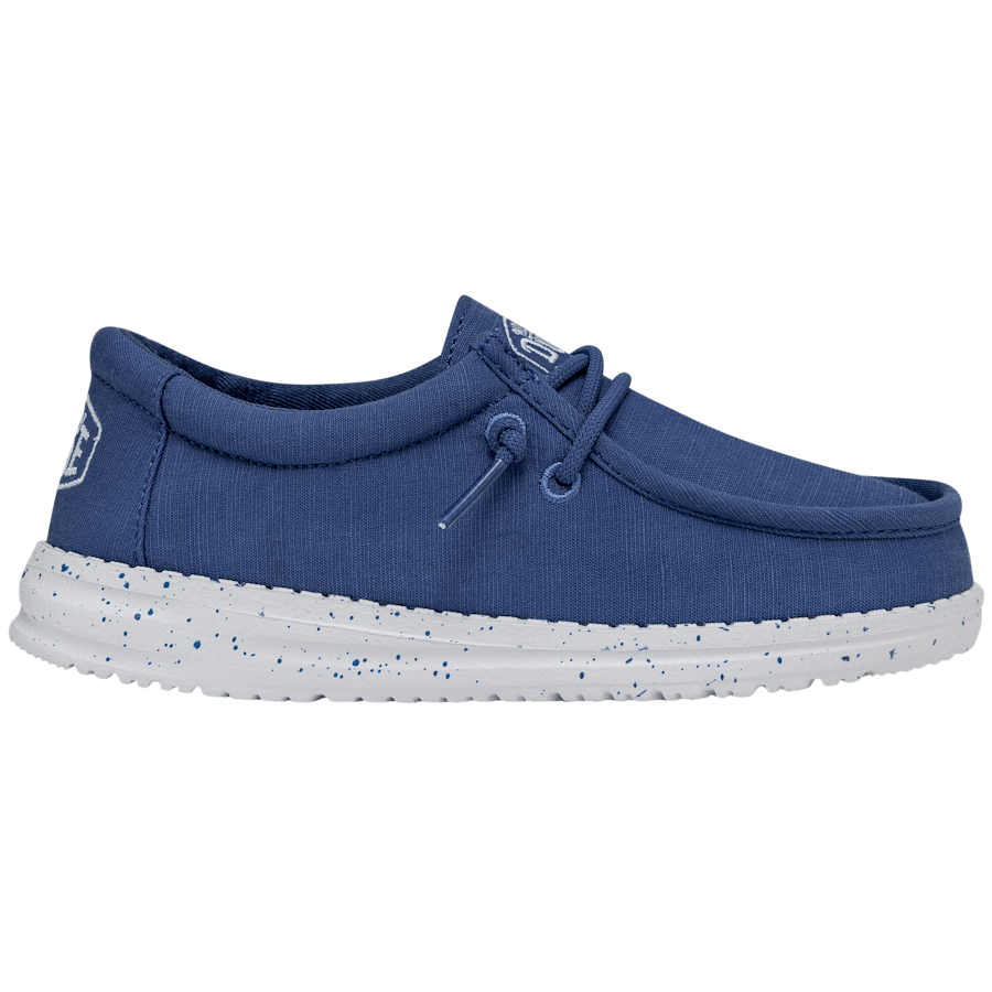 True Blue Wally Youth Slub Canvas - Side - HEYDUDE