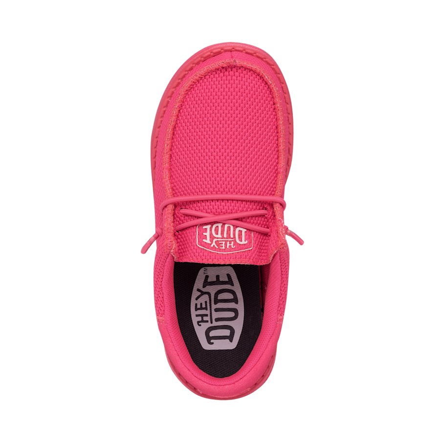 Electric Pink Wally Youth Funk Mono - Dessus - HEYDUDE