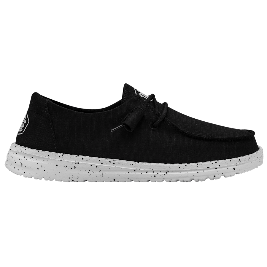 Black Wendy Slub Canvas - Side - HEYDUDE