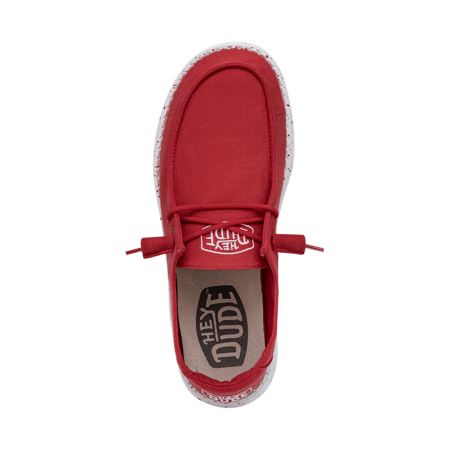 Red Wendy Slub Canvas - Top - HEYDUDE