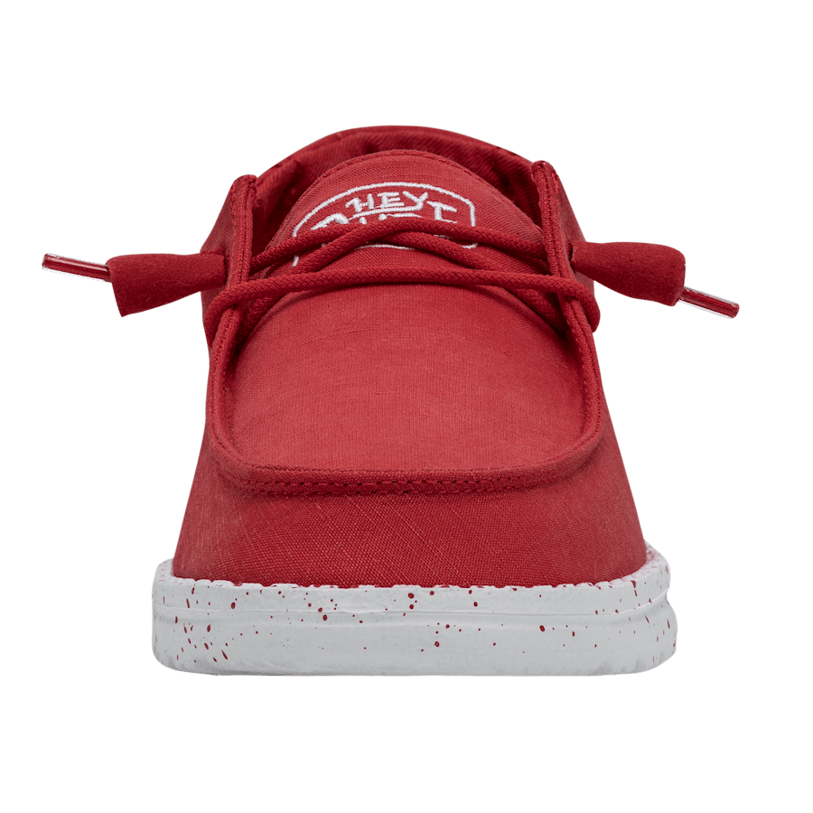 Red Wendy Slub Canvas - Front - HEYDUDE