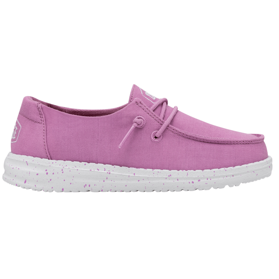 Violet Wendy Youth Slub Canvas - Side - HEYDUDE
