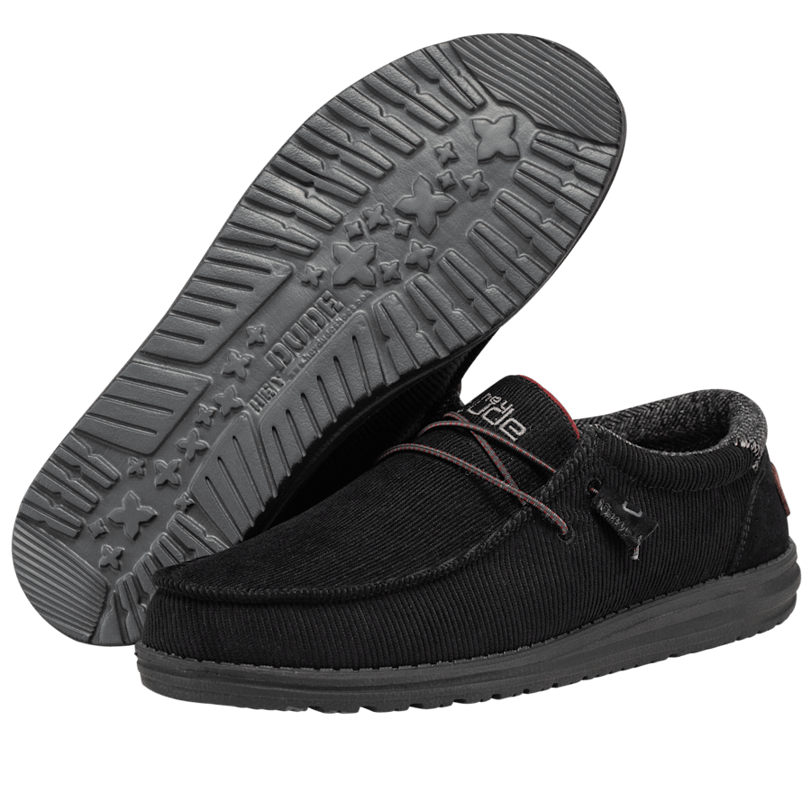 Black Wally Corduroy Blk - Dessous - HEYDUDE