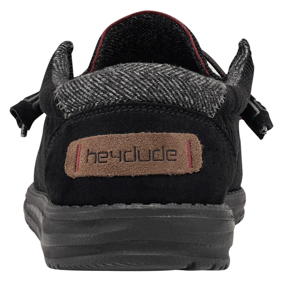 Black Wally Corduroy Blk - En arrière - HEYDUDE
