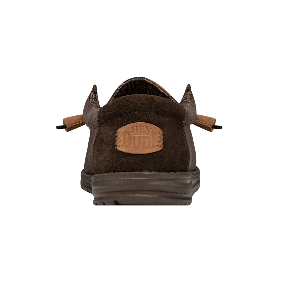 Chocolate Wally Corduroy Blk - Back - HEYDUDE