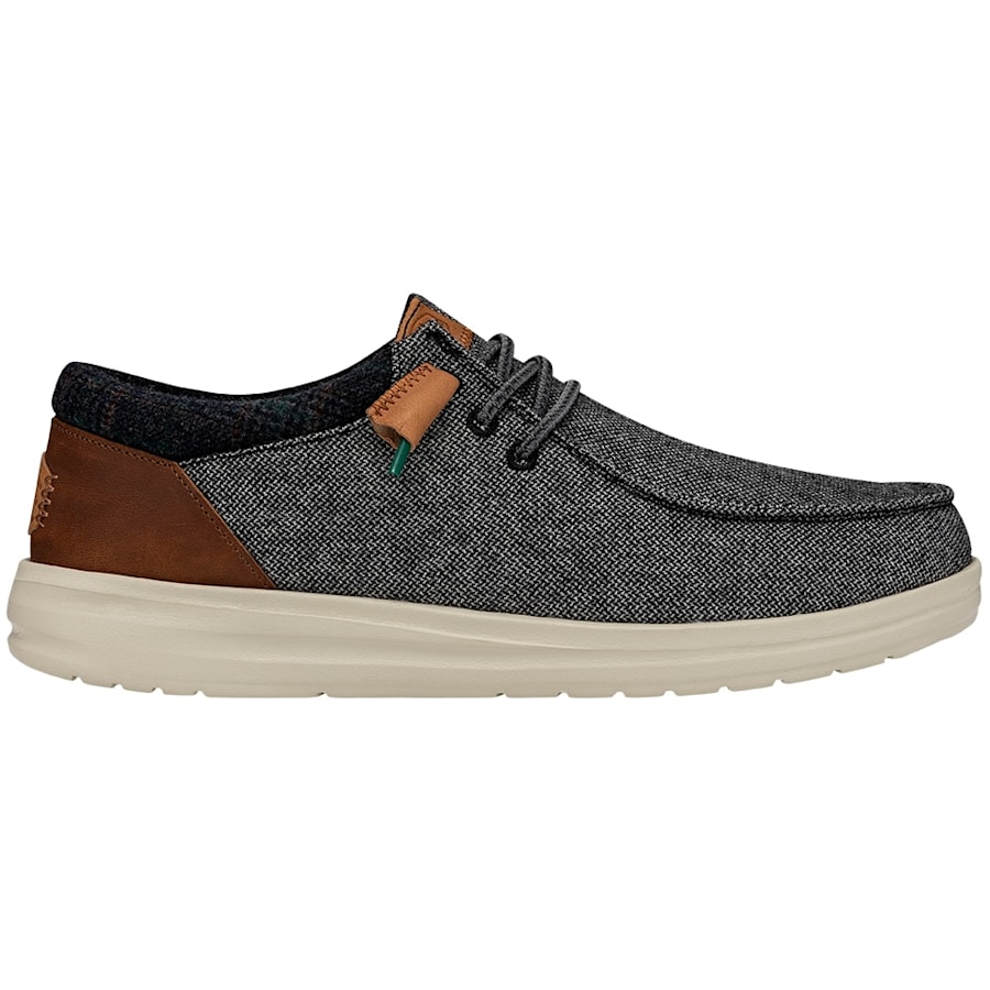 Charcoal Wally Grip Wool Char - Side - HEYDUDE