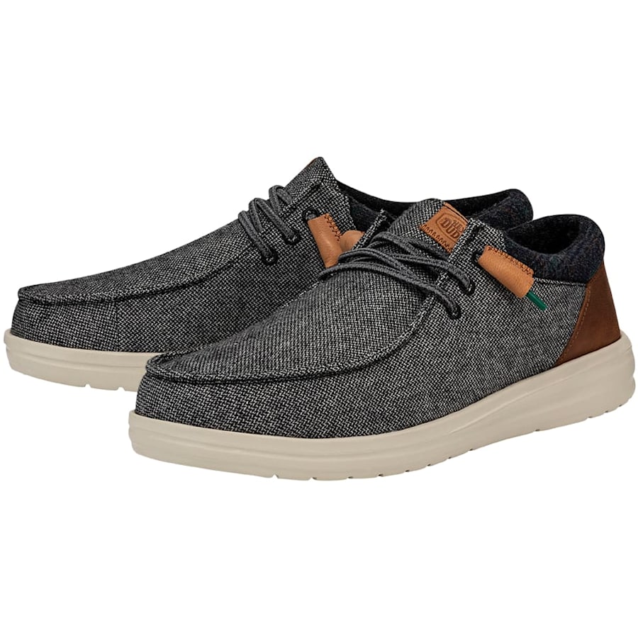 Charcoal Wally Grip Wool Char - Pair - HEYDUDE