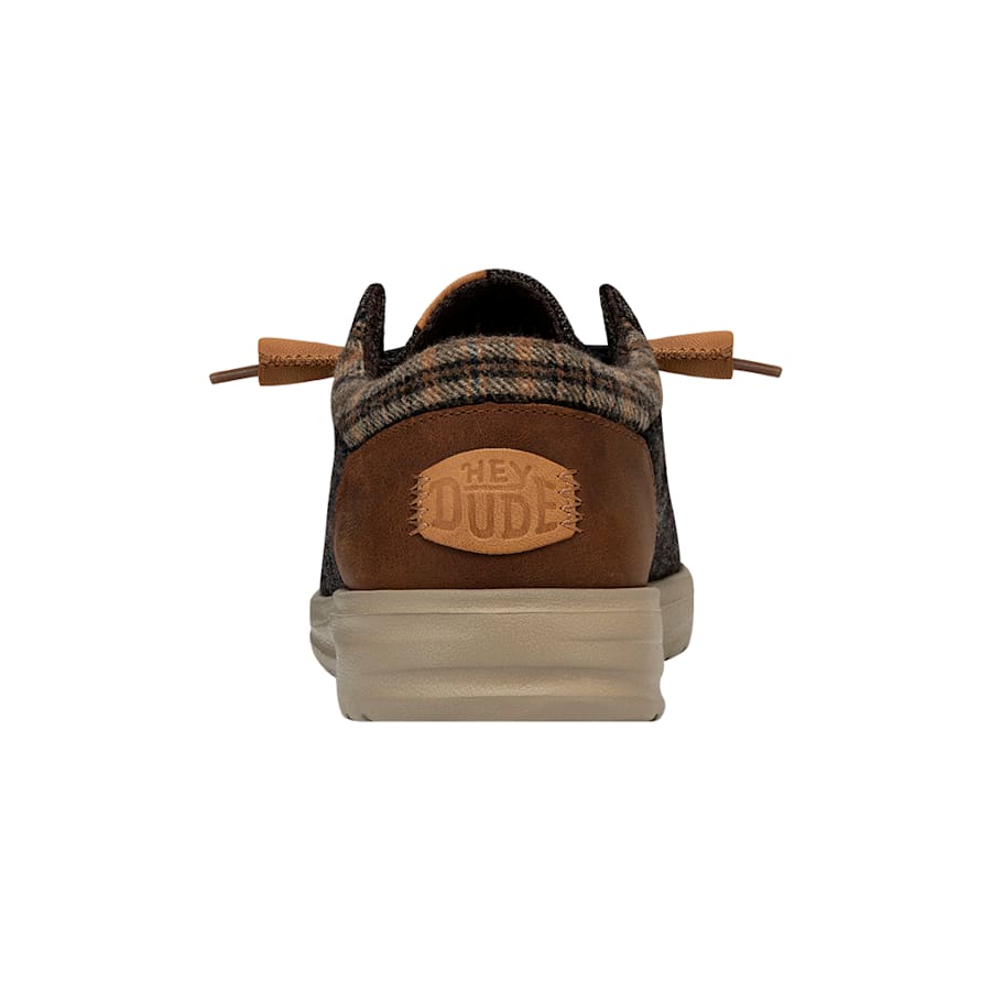 Brown Wally Grip Wool Char - Back - HEYDUDE