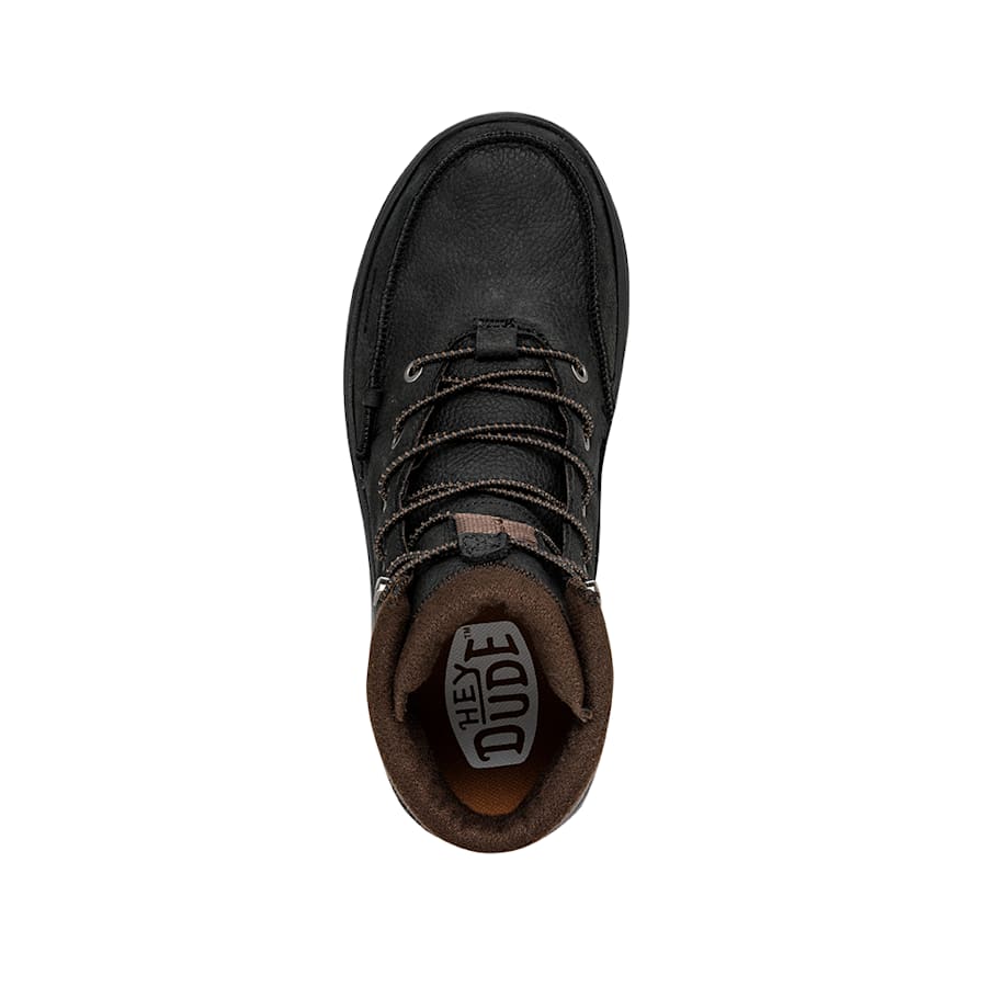 Black Bradley Unisex Boot Leather - Top - HEYDUDE