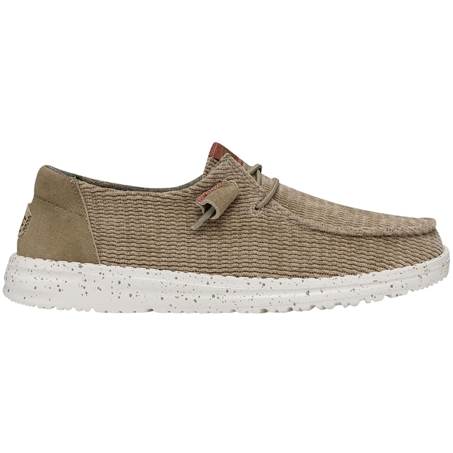 Taupe Wendy Wave Corduroy - Side - HEYDUDE