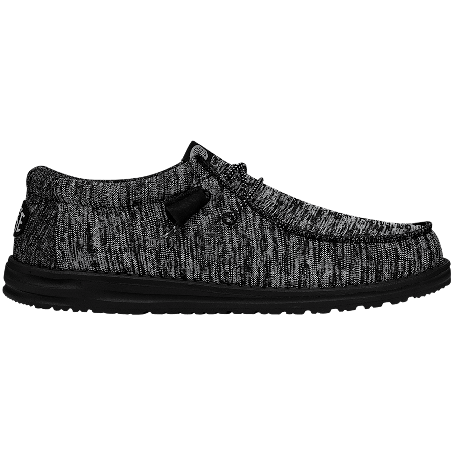 Black / Black Wally Sport Knit - Side - HEYDUDE
