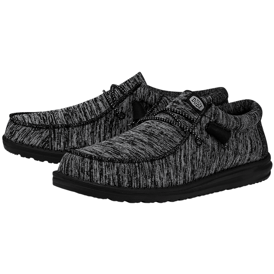 Black / Black Wally Sport Knit - Pair - HEYDUDE