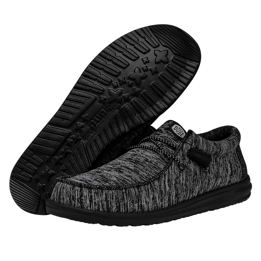 Black / Black Wally Sport Knit - Bottom - HEYDUDE