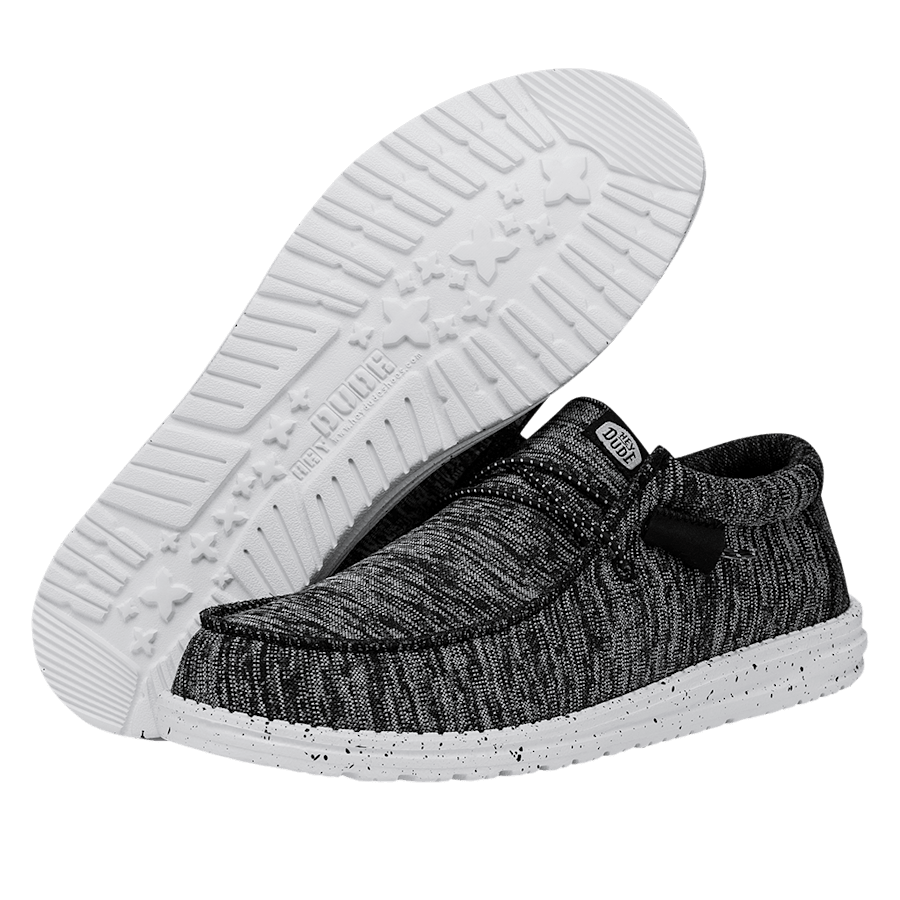 Black / White Wally Sport Knit - Dessous - HEYDUDE