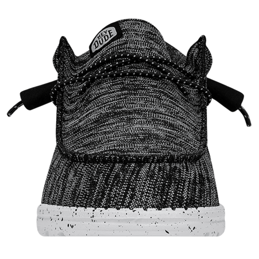 Black / White Wally Sport Knit - Avant - HEYDUDE