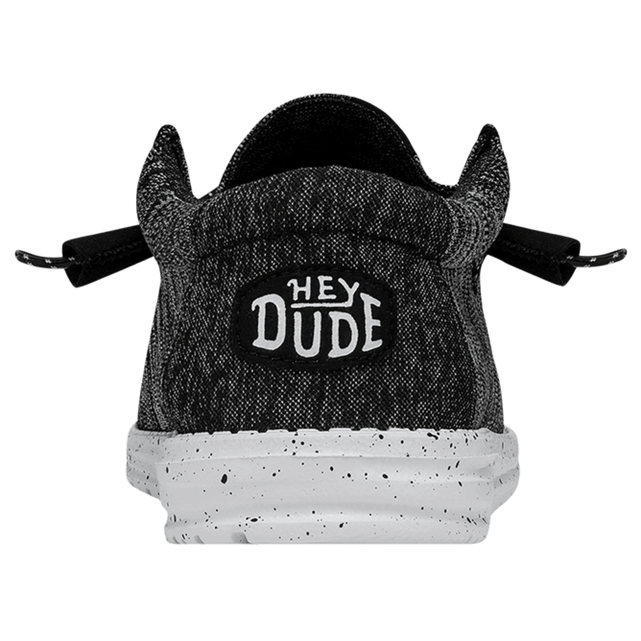 Black / White Wally Sport Knit - En arrière - HEYDUDE