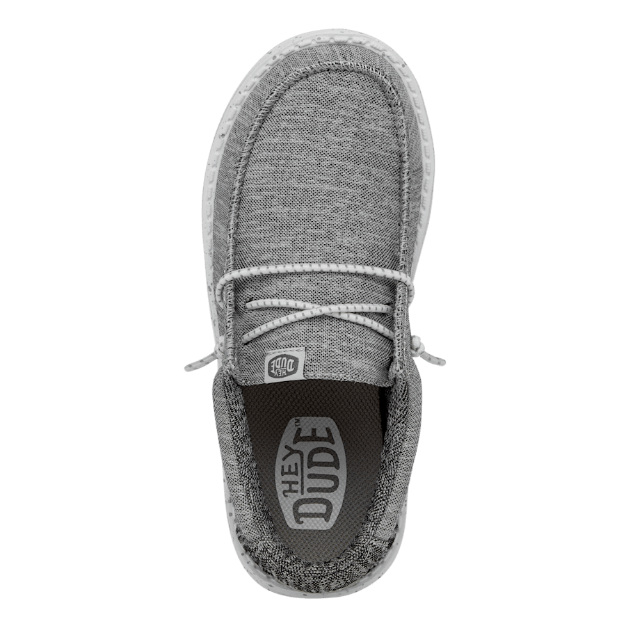 Light Grey Wally Youth Sport Knit - Draufsicht - HEYDUDE
