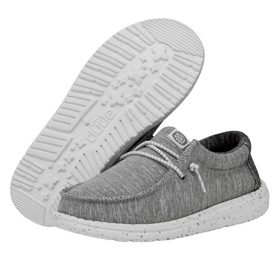 Light Grey Wally Youth Sport Knit - Ansicht von unten - HEYDUDE