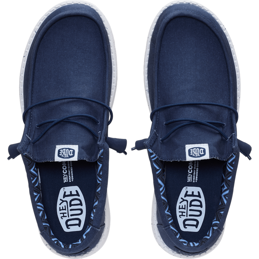 Navy Wally Stretch Canvas - Bovenkant - HEYDUDE
