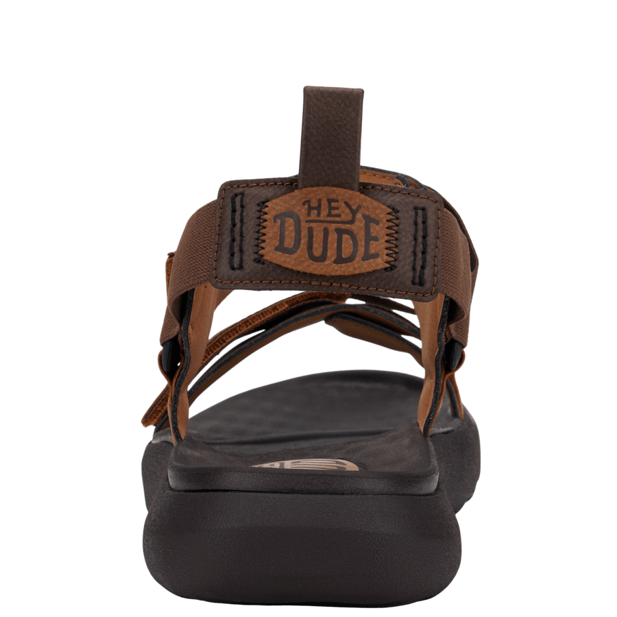 Brown / Brown Carson Sandal Unisex - Back - HEYDUDE