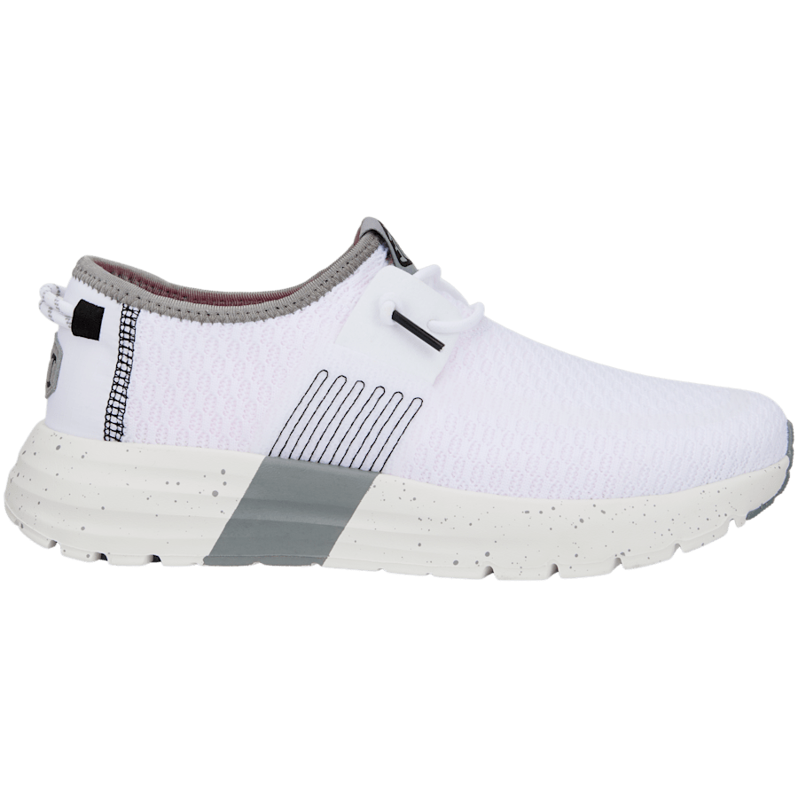 White Sirocco Sport Stripe - Zijkant - HEYDUDE