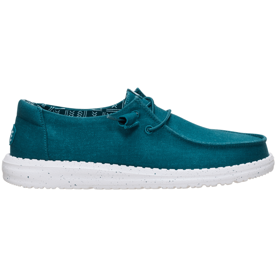 Deep Teal Wendy Stretch Canvas - Side - HEYDUDE