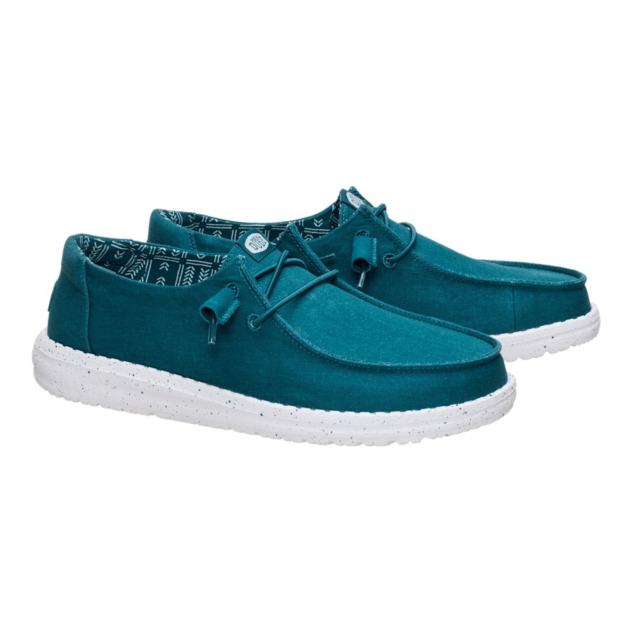 Deep Teal Wendy Stretch Canvas - Pair - HEYDUDE