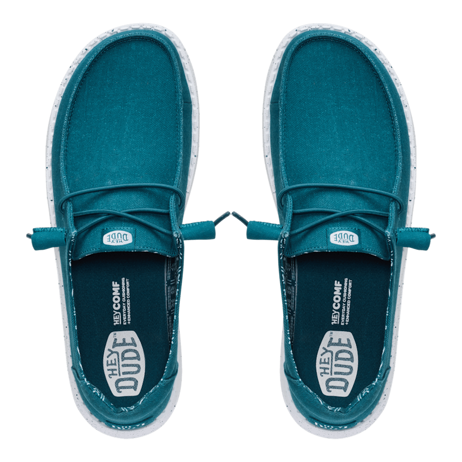 Deep Teal Wendy Stretch Canvas - Top - HEYDUDE