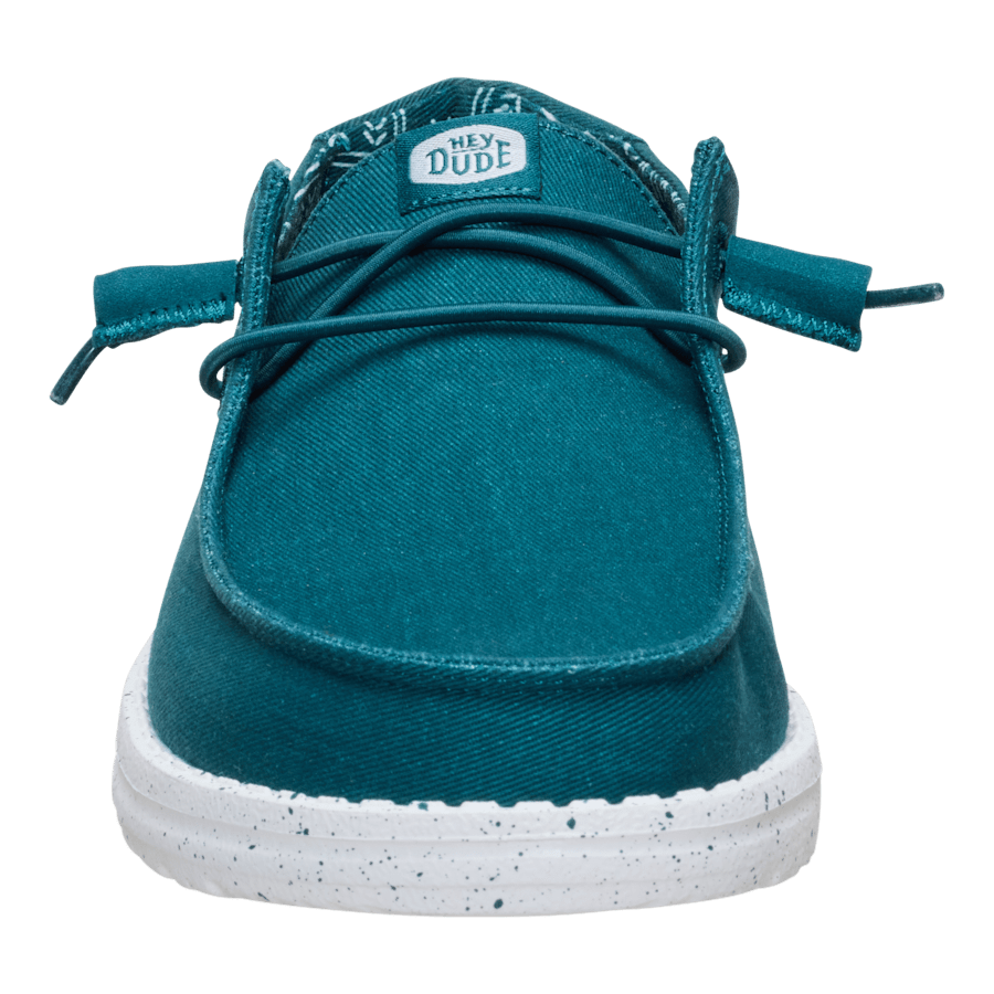 Deep Teal Wendy Stretch Canvas - Front - HEYDUDE