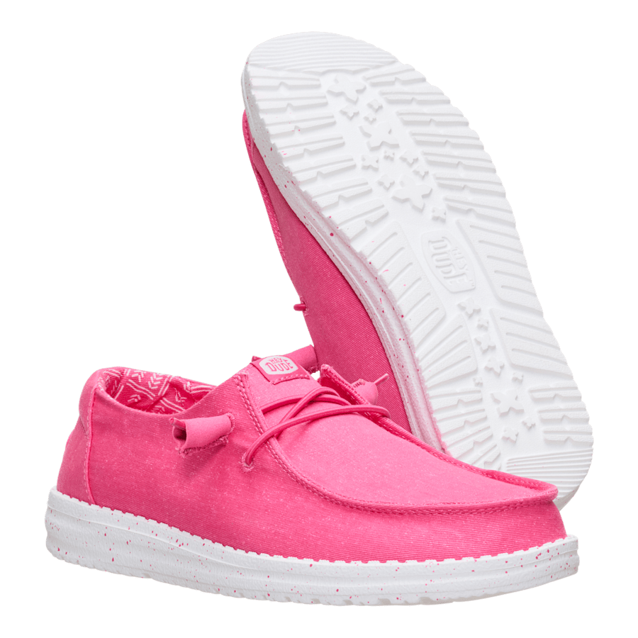 Fandango Pink Wendy Stretch Canvas - Bottom - HEYDUDE