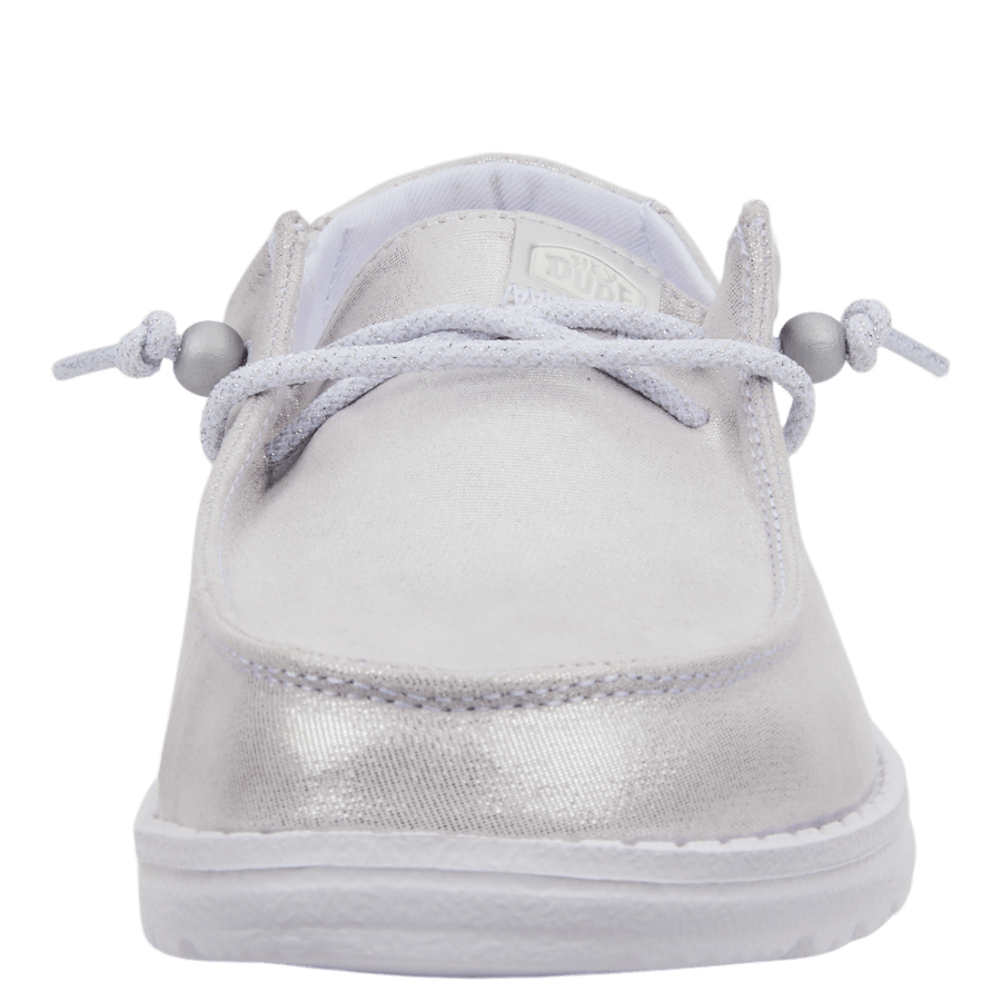 Silver Wendy Metallic Shine - Front - HEYDUDE