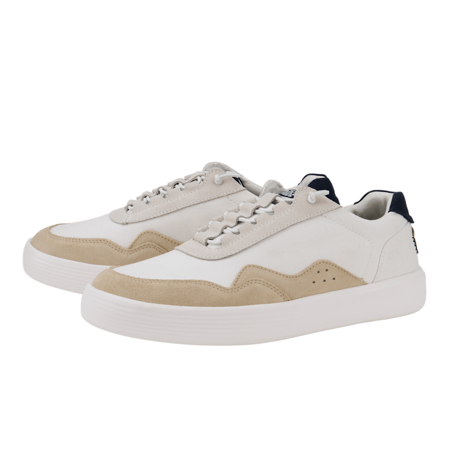White / Grey Hudson Canvas - Pair - HEYDUDE