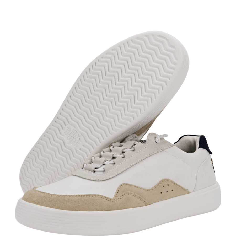 White / Grey Hudson Canvas - Bottom - HEYDUDE