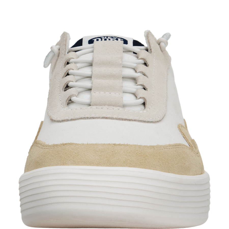 White / Grey Hudson Canvas - Front - HEYDUDE