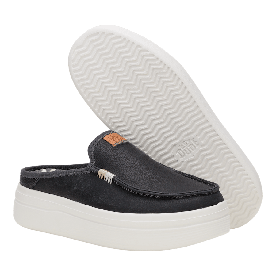 Black Austin Lift Leather - Bottom - HEYDUDE