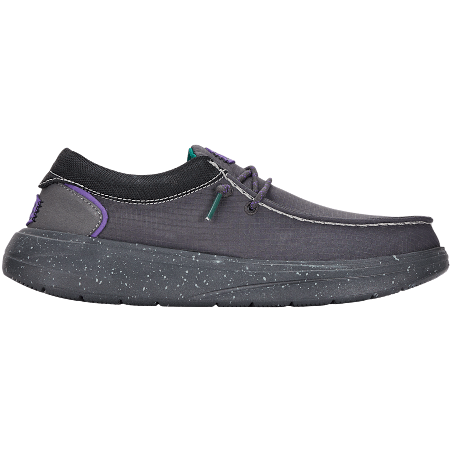 Black / Purple Wally COMF Hype - Side - HEYDUDE
