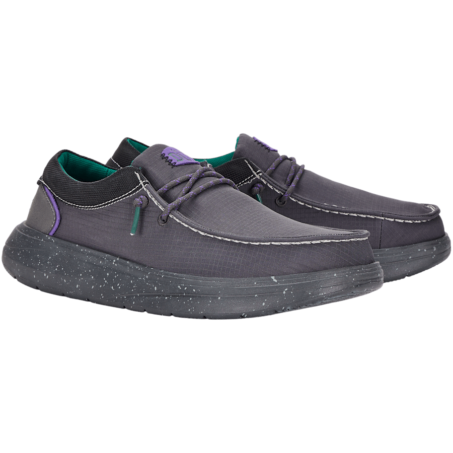 Black / Purple Wally COMF Hype - Pair - HEYDUDE