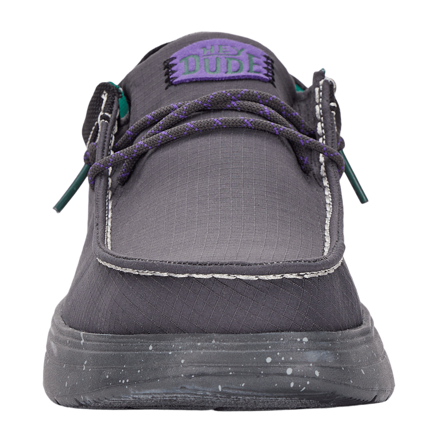 Black / Purple Wally COMF Hype - Front - HEYDUDE