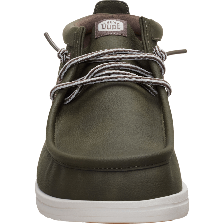 Deep Olive Wally Mid GripR Classic - Front - HEYDUDE