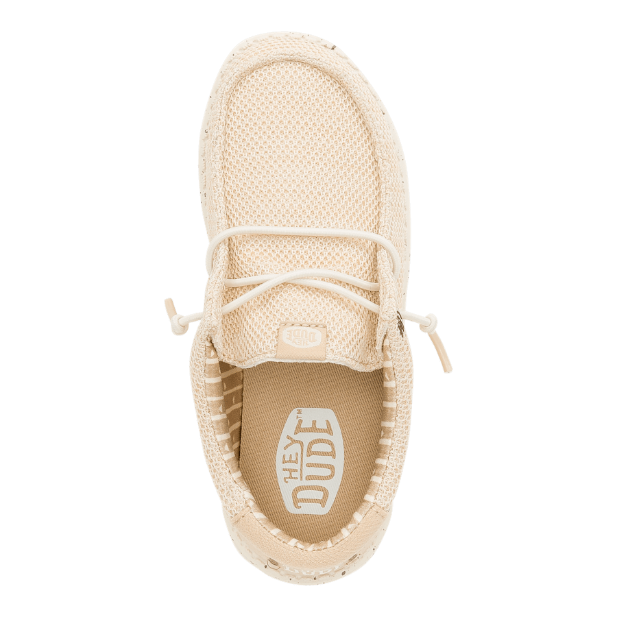 Irish Cream / Egret Wally Youth Stretch Sox - Top - HEYDUDE